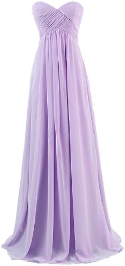 Sweetheart Bridesmaid Chiffon Prom Dress Long Evening Gown